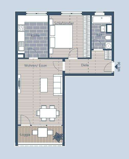 Grundriss WE 6