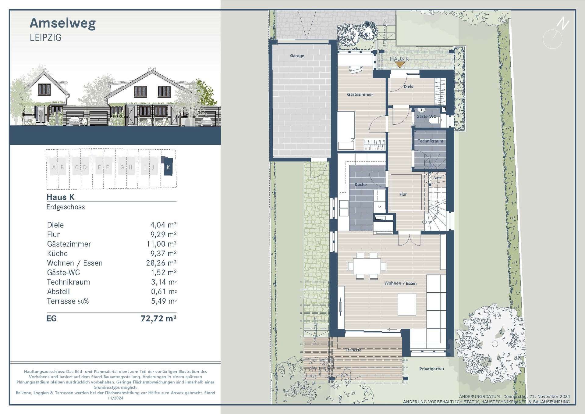 Grundriss Haus K Erdgeschoss