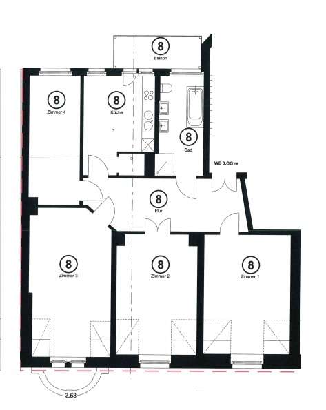 Grundriss WE8