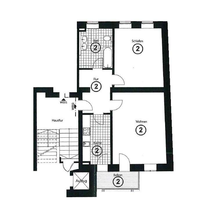 Grundriss WE2