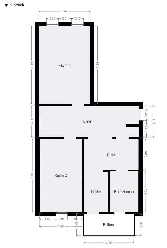 Grundriss WE 5