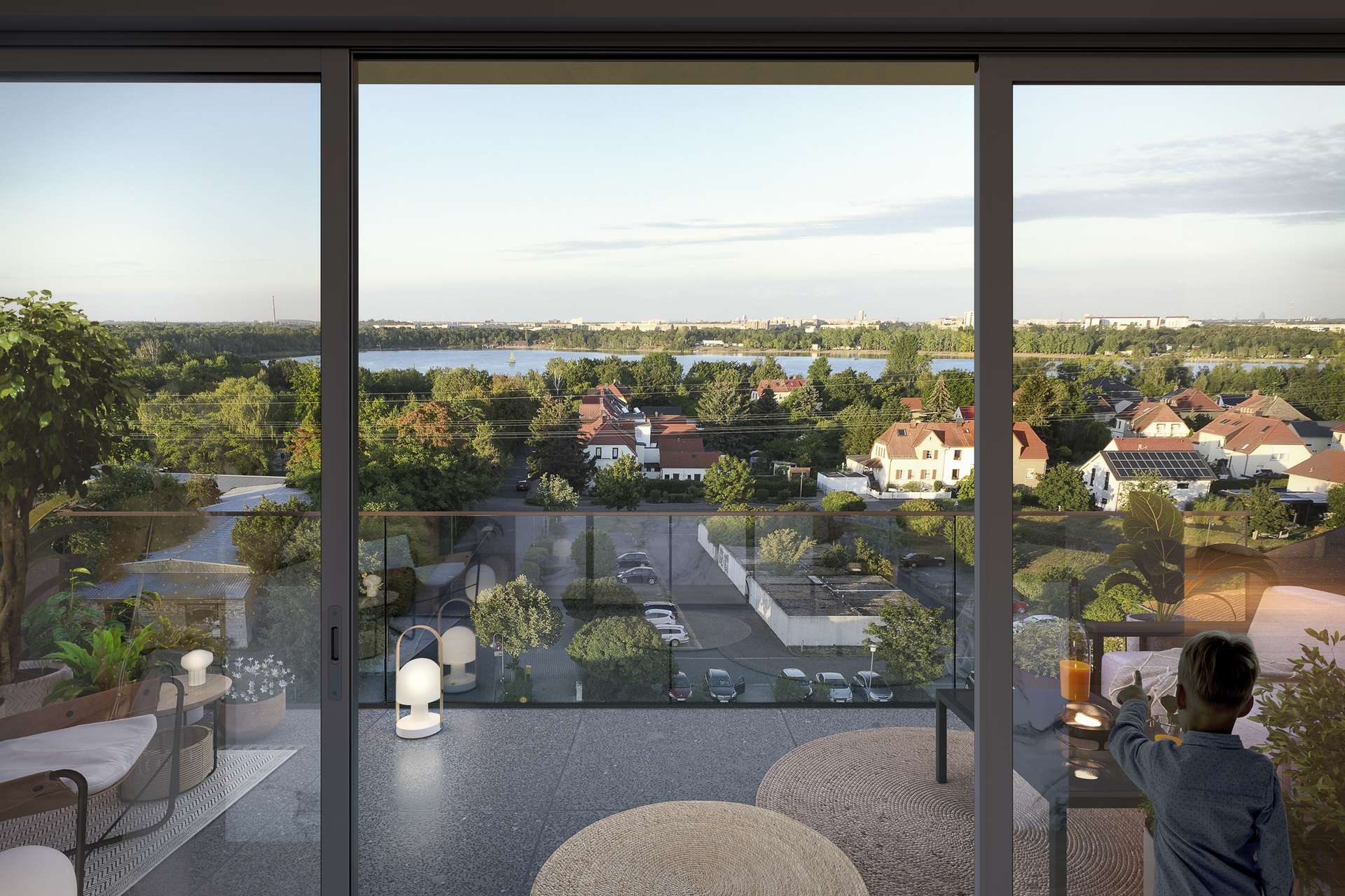 Dachgeschoss Blick zum See