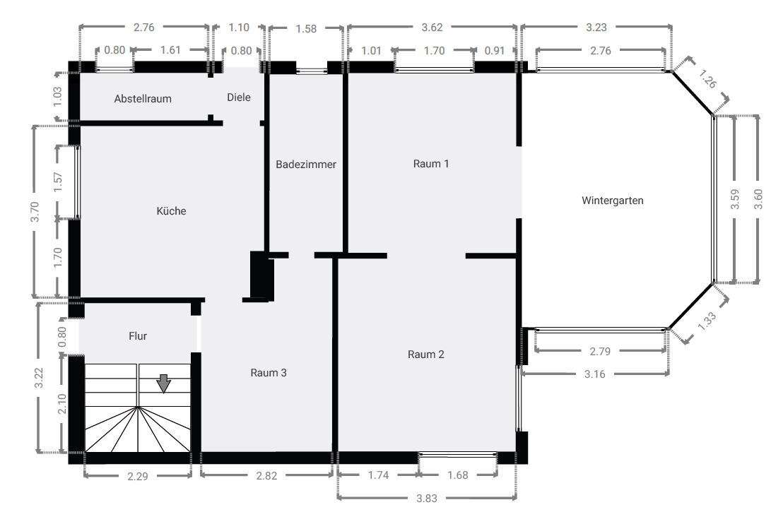 Grundriss EG Vorderhaus