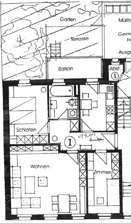 Grundriss WE 1