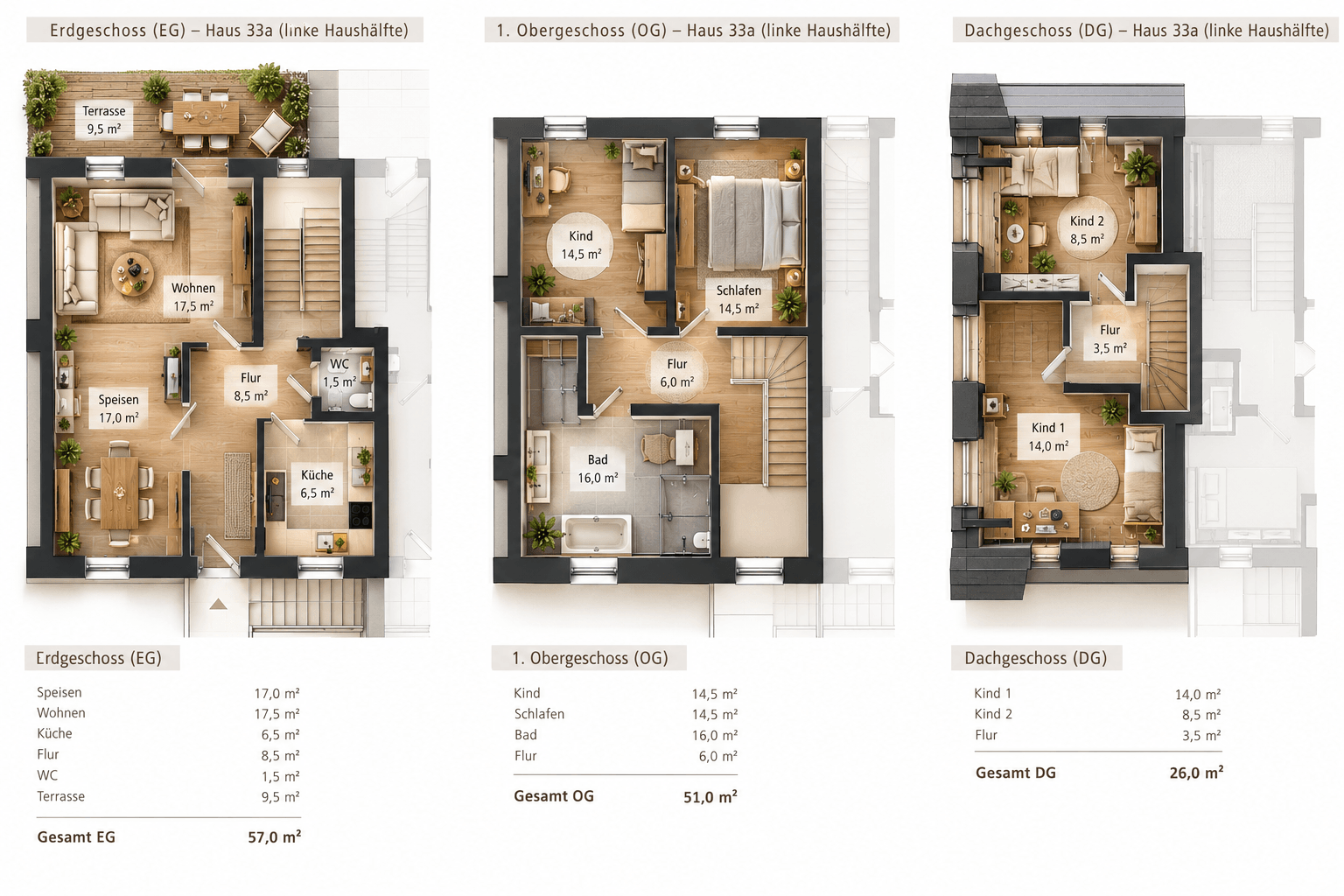 Grundriss HausA 3D
