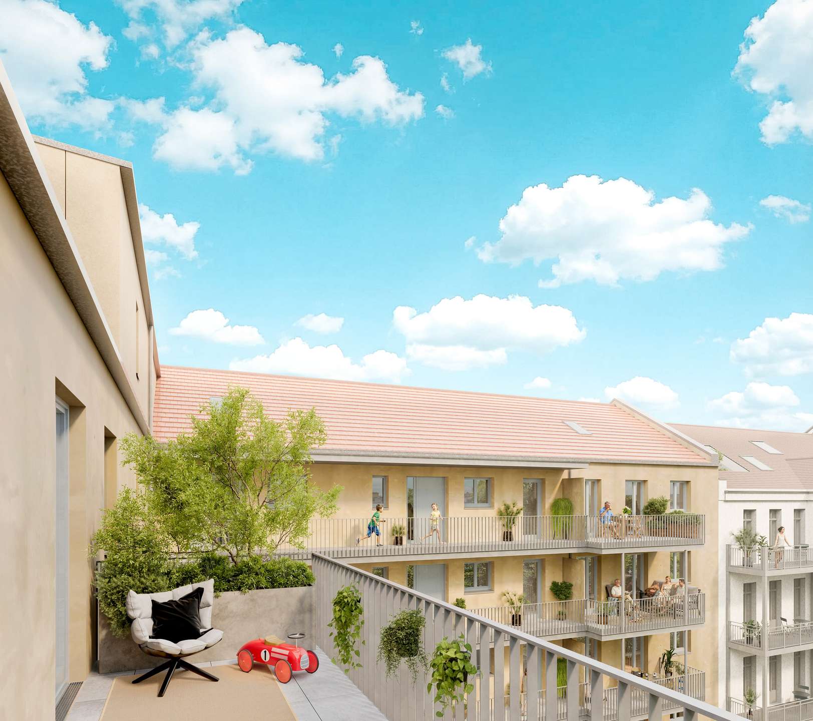 Blick vom Balkon DG