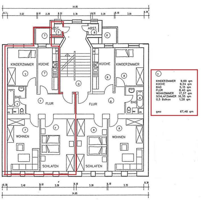 Grundriss WE7