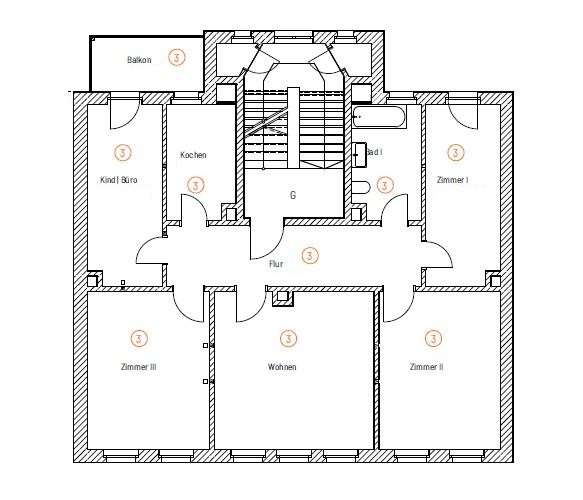 Grundriss WE 3