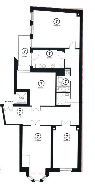 Grundriss WE7