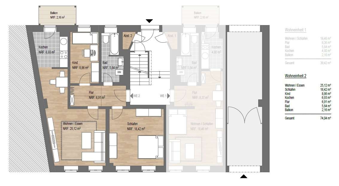 Grundriss WE 2
