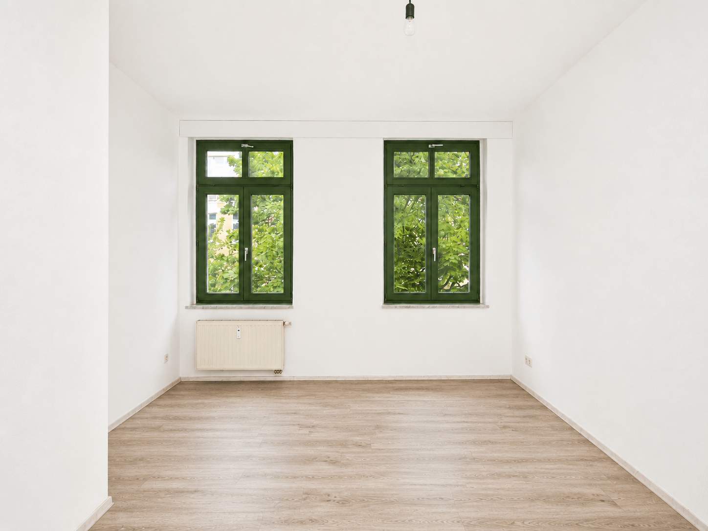 Schlafzimmer mit neuem Boden