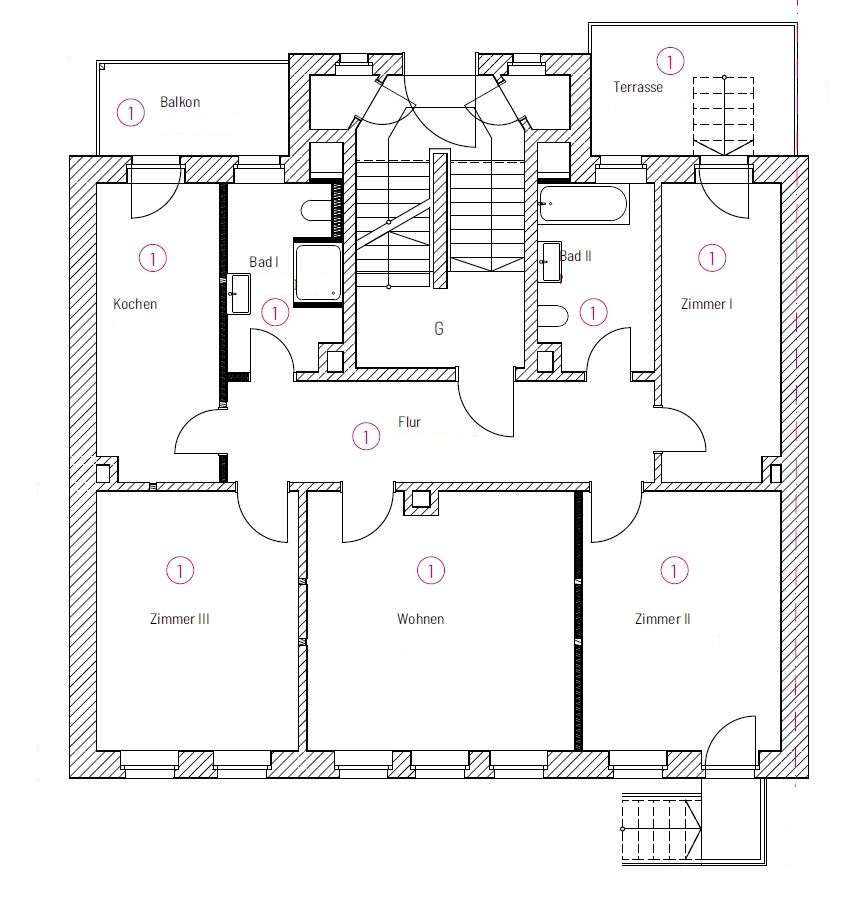 Grundriss WE 1