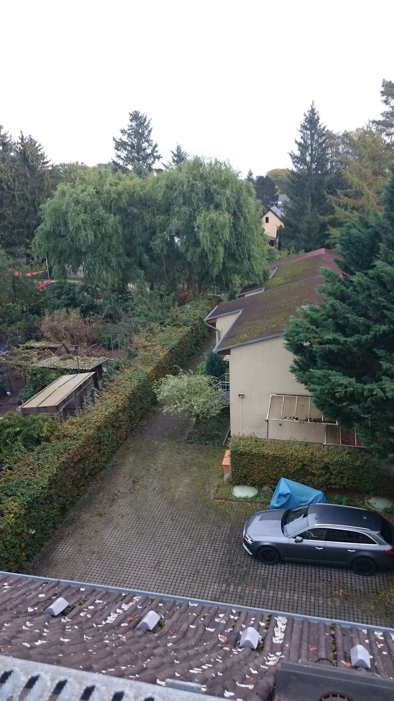Blick auf Reihenhäuser