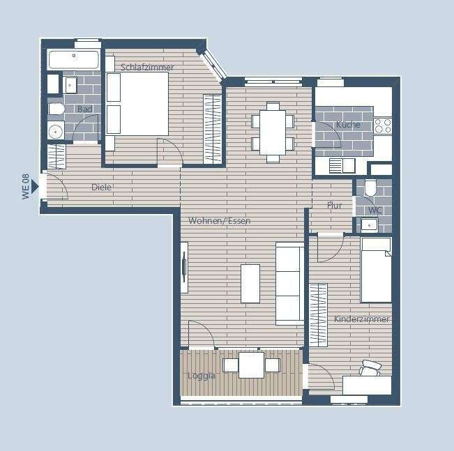 Grundriss WE 8