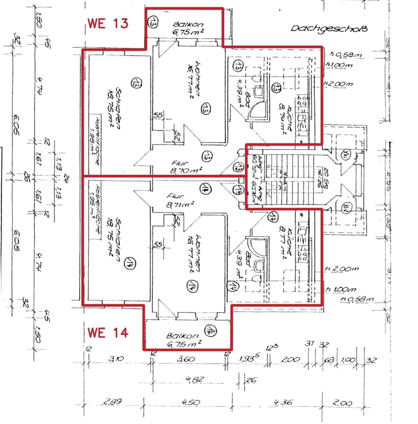 Grundriss_WE13_WE14_markiert