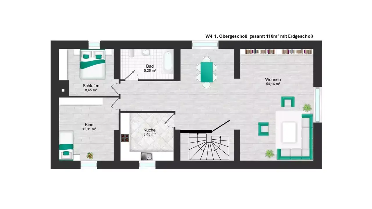 Grundriss WE4-OG