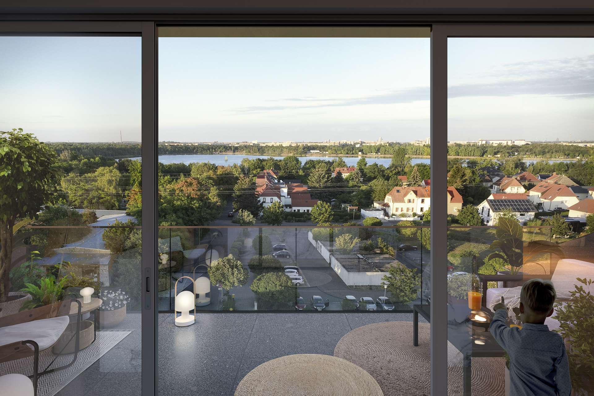 Dachgeschoss Blick zum See