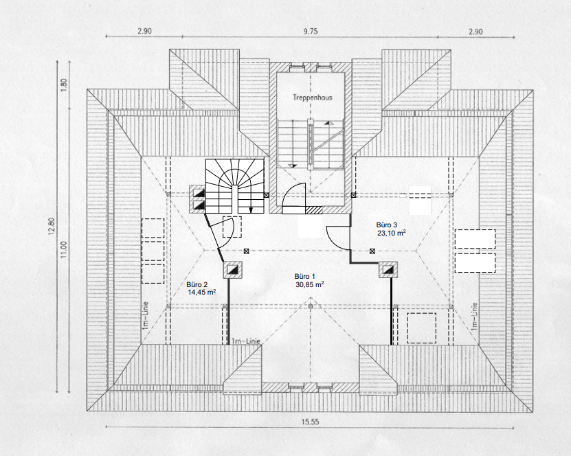 Grundriss obere Etage