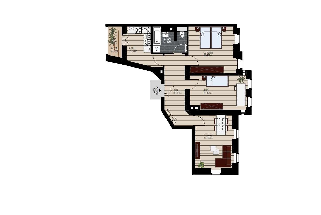Grundriss WE04