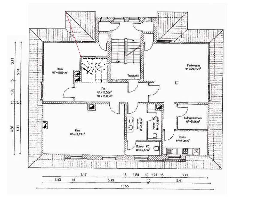 Grundriss untere Etage