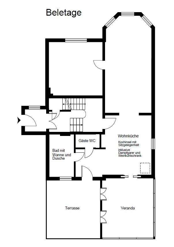 Grundriss Beletage