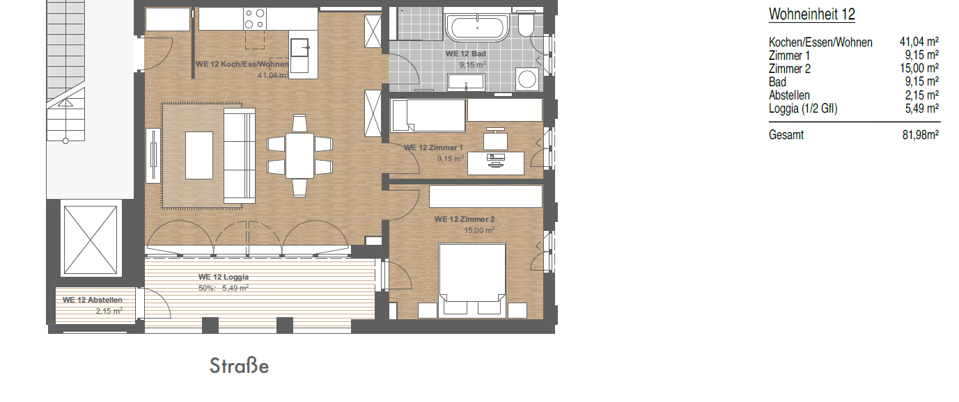Grundriss WE 12