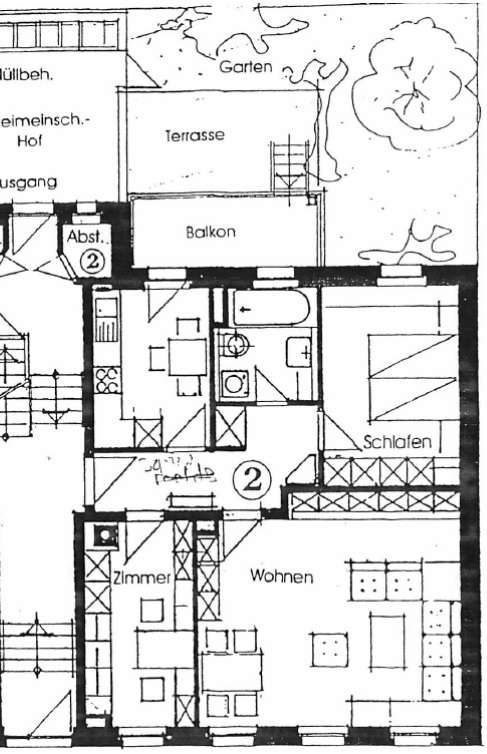 Grundriss WE 2