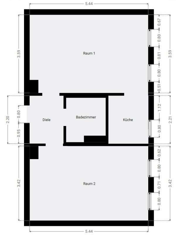 Grundriss 4.OG WE13