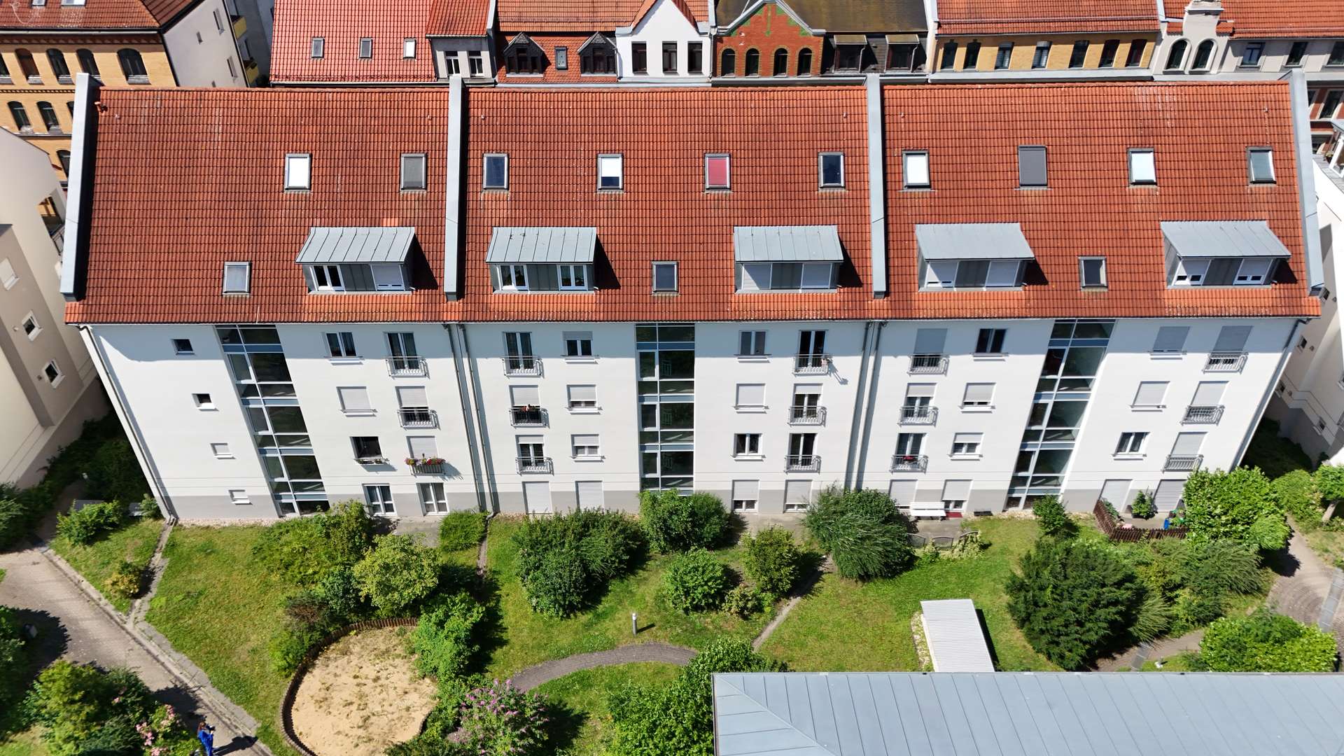 Rückansicht Vogelperspektive, Leipzig (Altlindenau)