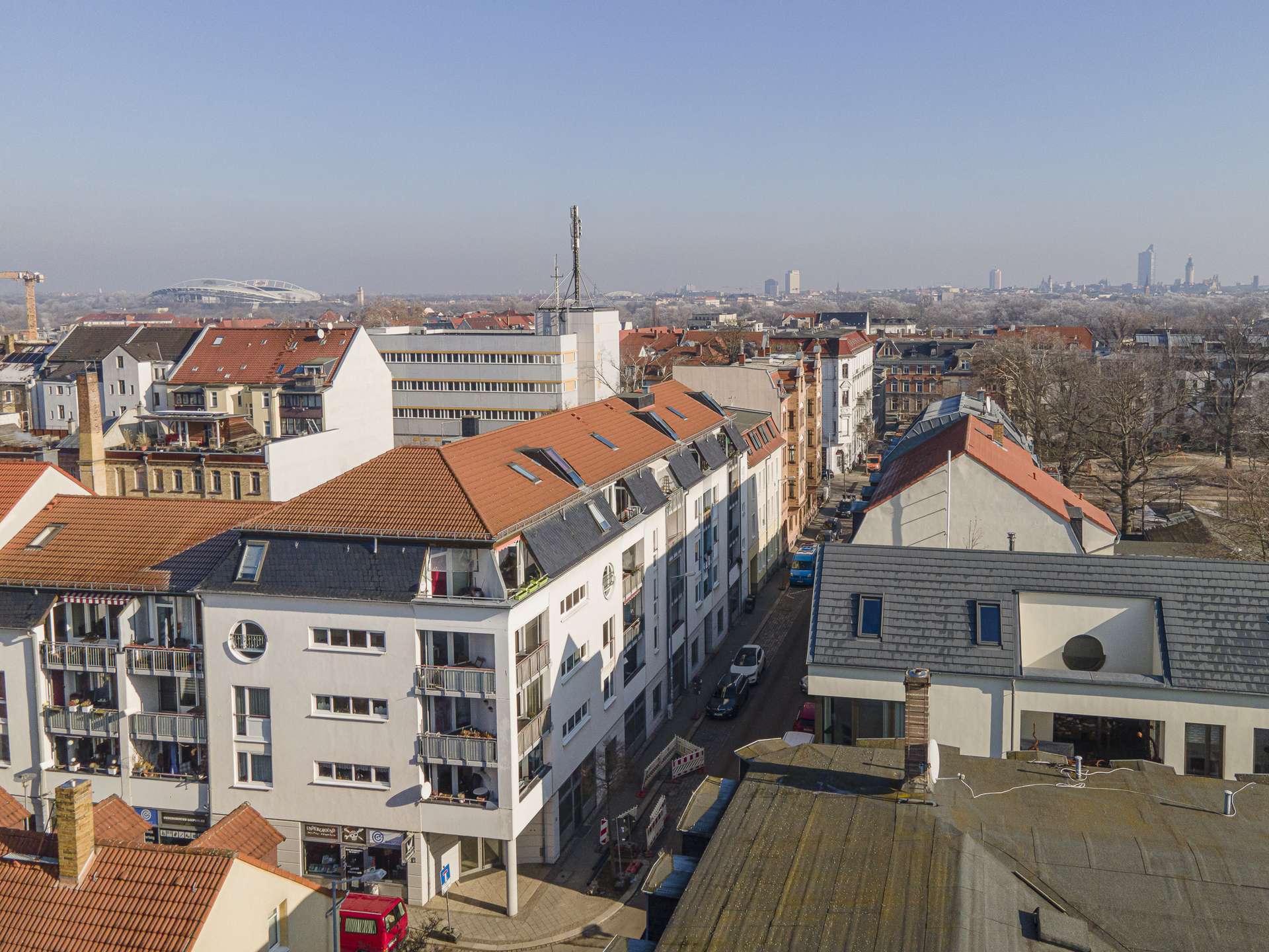 Vogelperspektive Umgebungsbebauung, Leipzig (Lindenau)