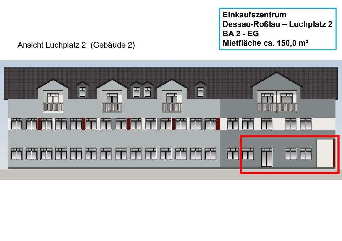 Gebäudeansicht, Dessau-Roßlau , Luchplatz 2