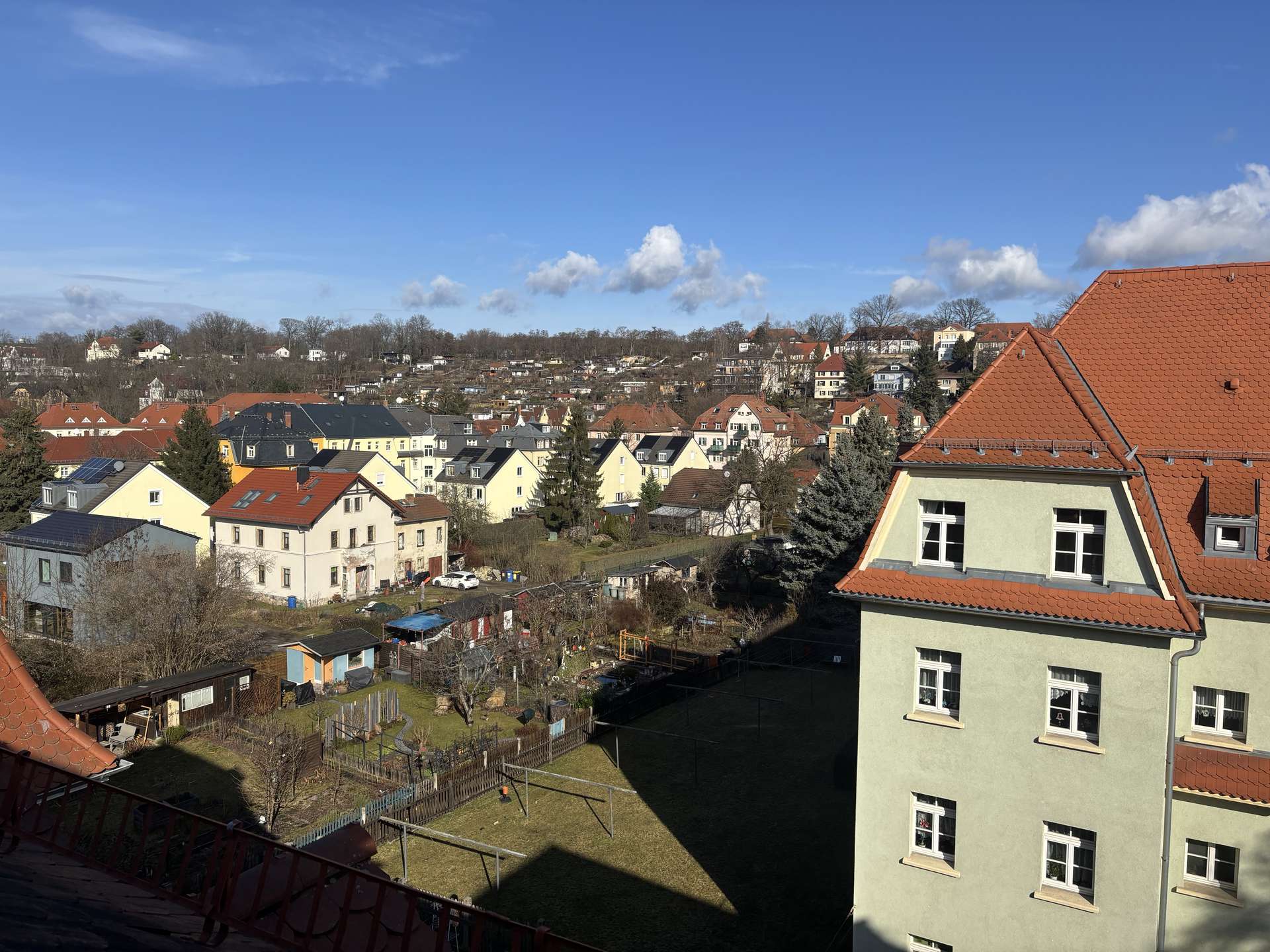 Blick aus dem Fenster, Dresden (Pieschen-Nord/Trachenberge)
