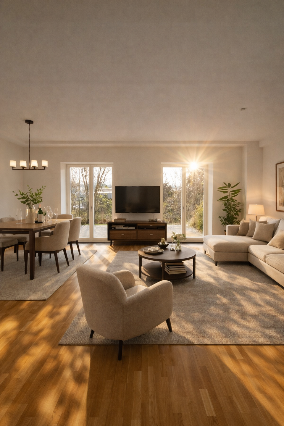 Visualisierung Wohnzimmer, Leipzig (Großzschocher)