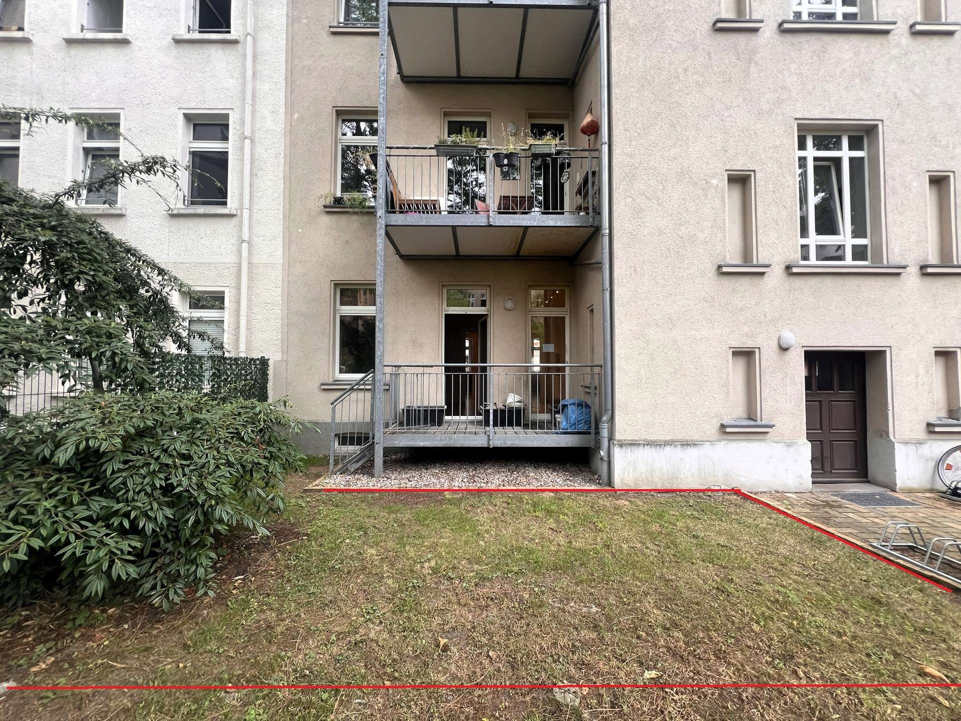 Balkon mit Gartenanteil, Leipzig (Neustadt-Neuschönefeld)