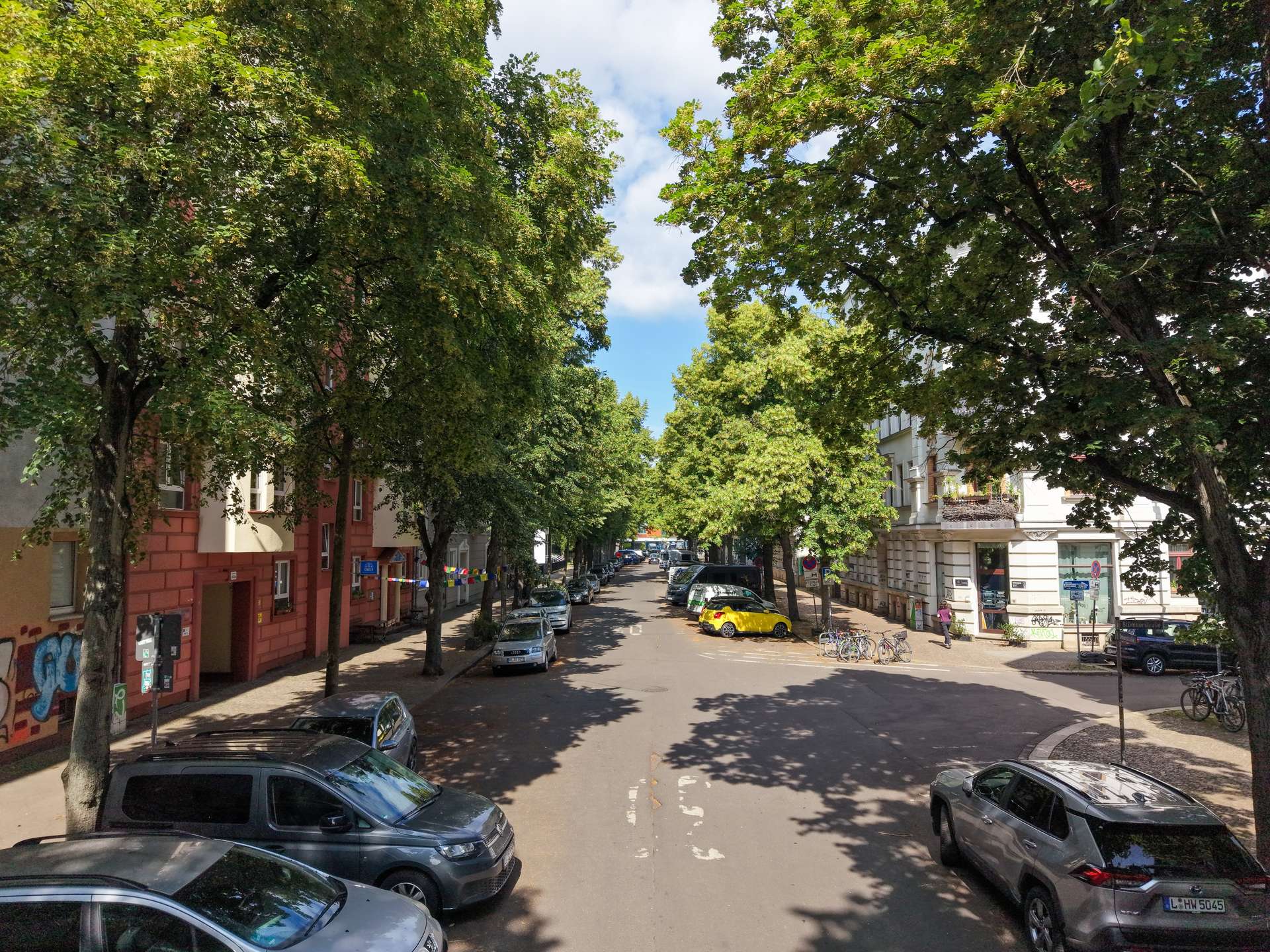 Blick in die Straße, Leipzig (Schleußig)