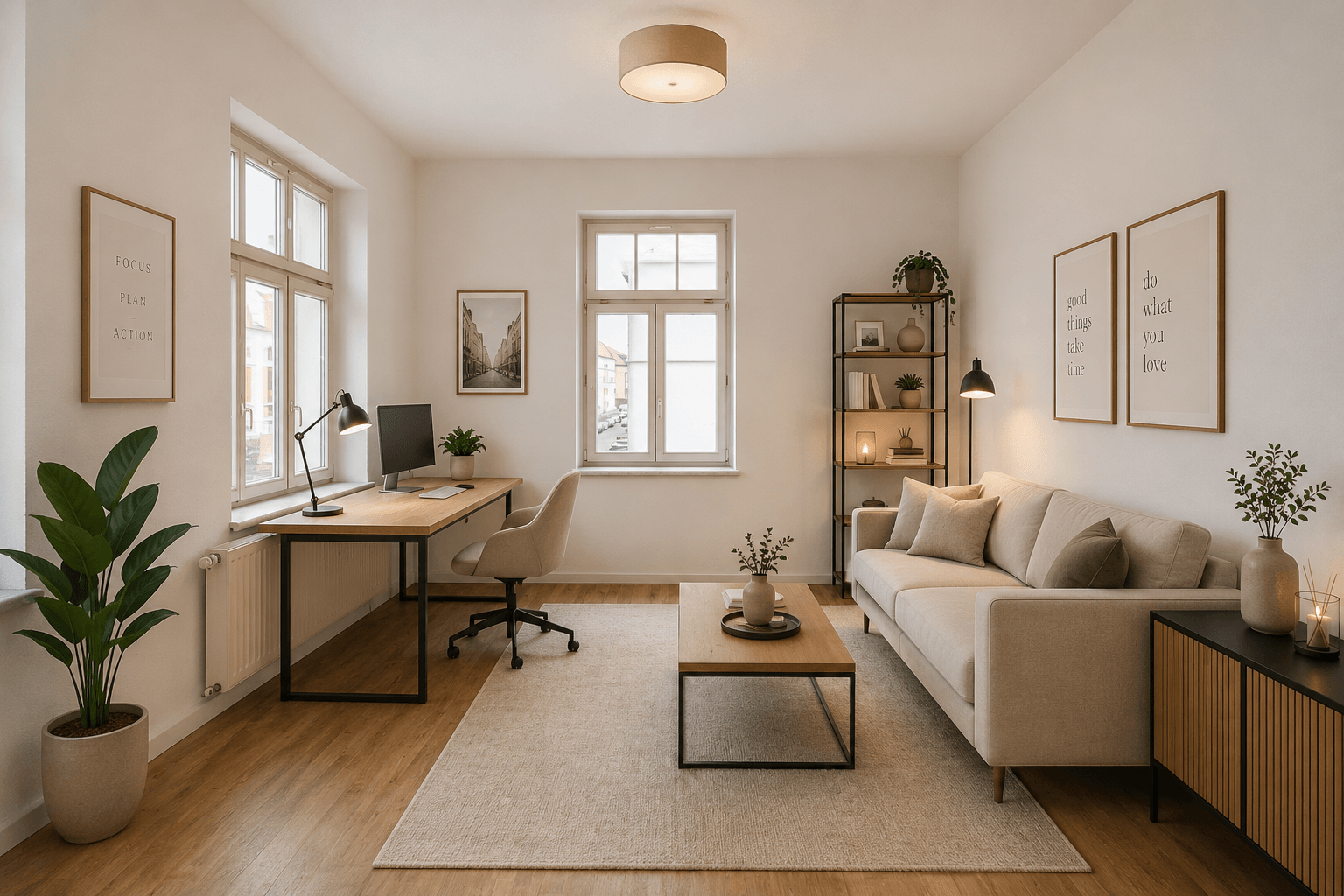 Visualisierung Wohnzimmer, Leipzig (Schönefeld-Abtnaundorf)