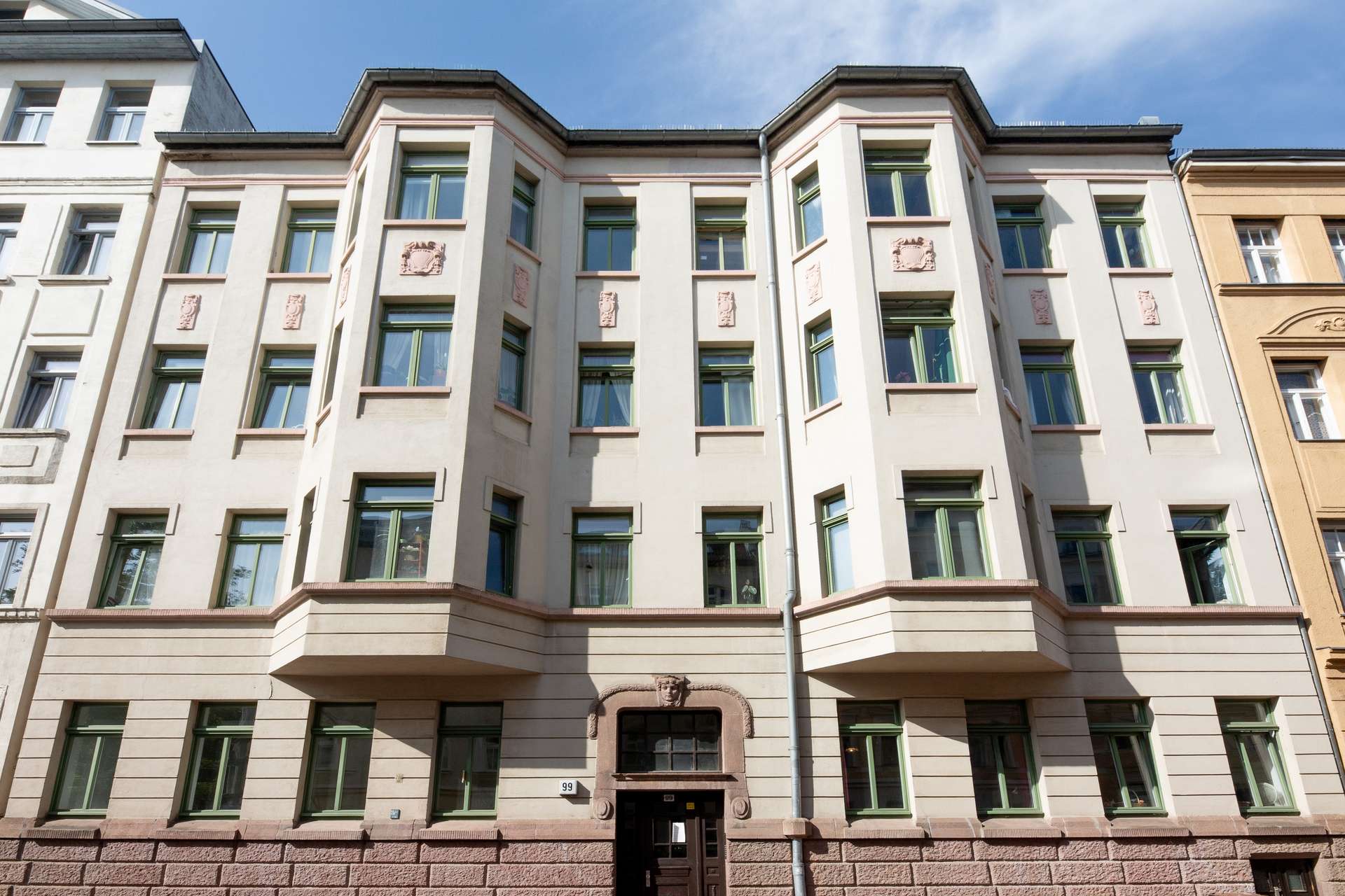 Hausansicht Vorderseite, Leipzig (Schleußig)