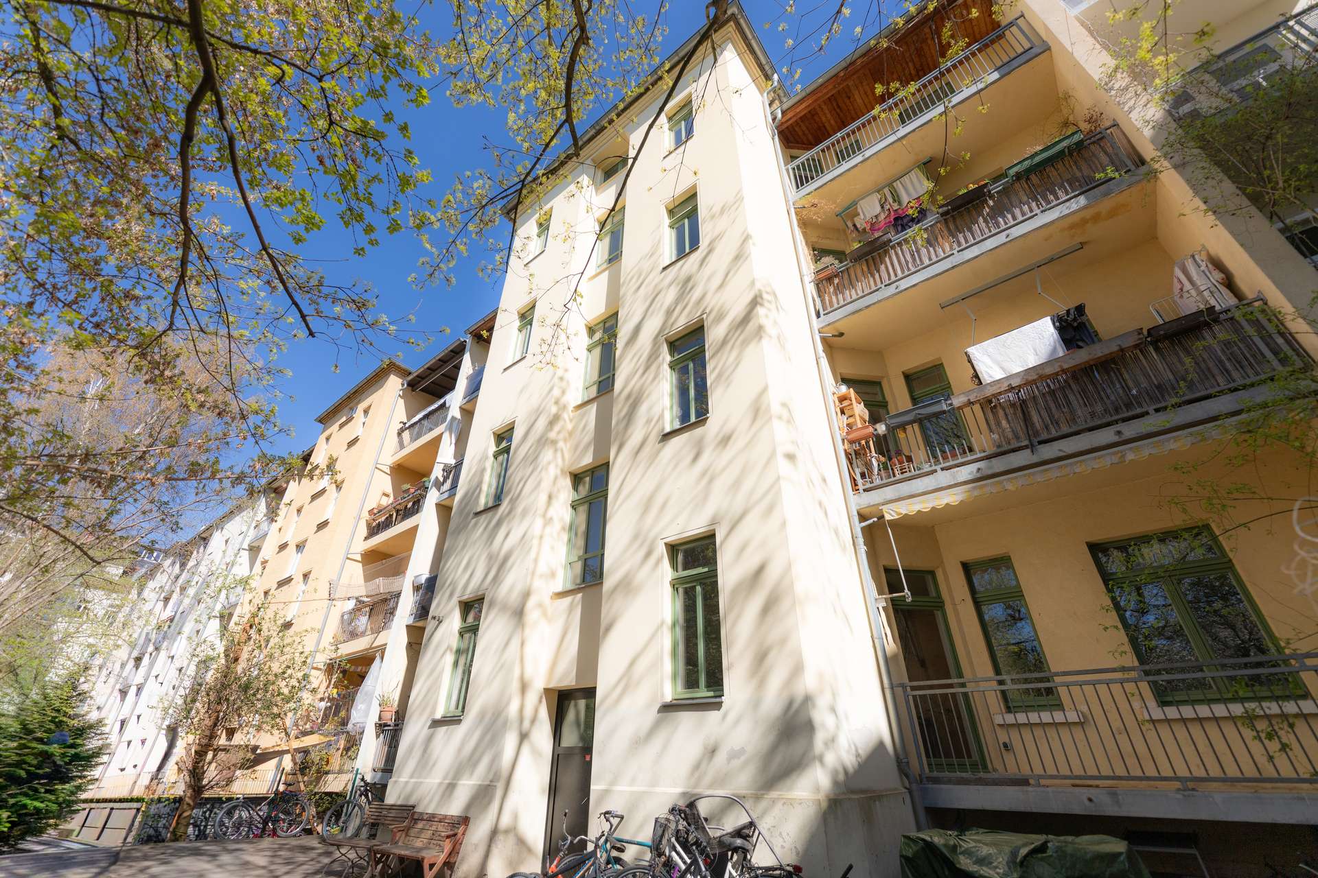 Hausansicht Rückseite, Leipzig (Schleußig)