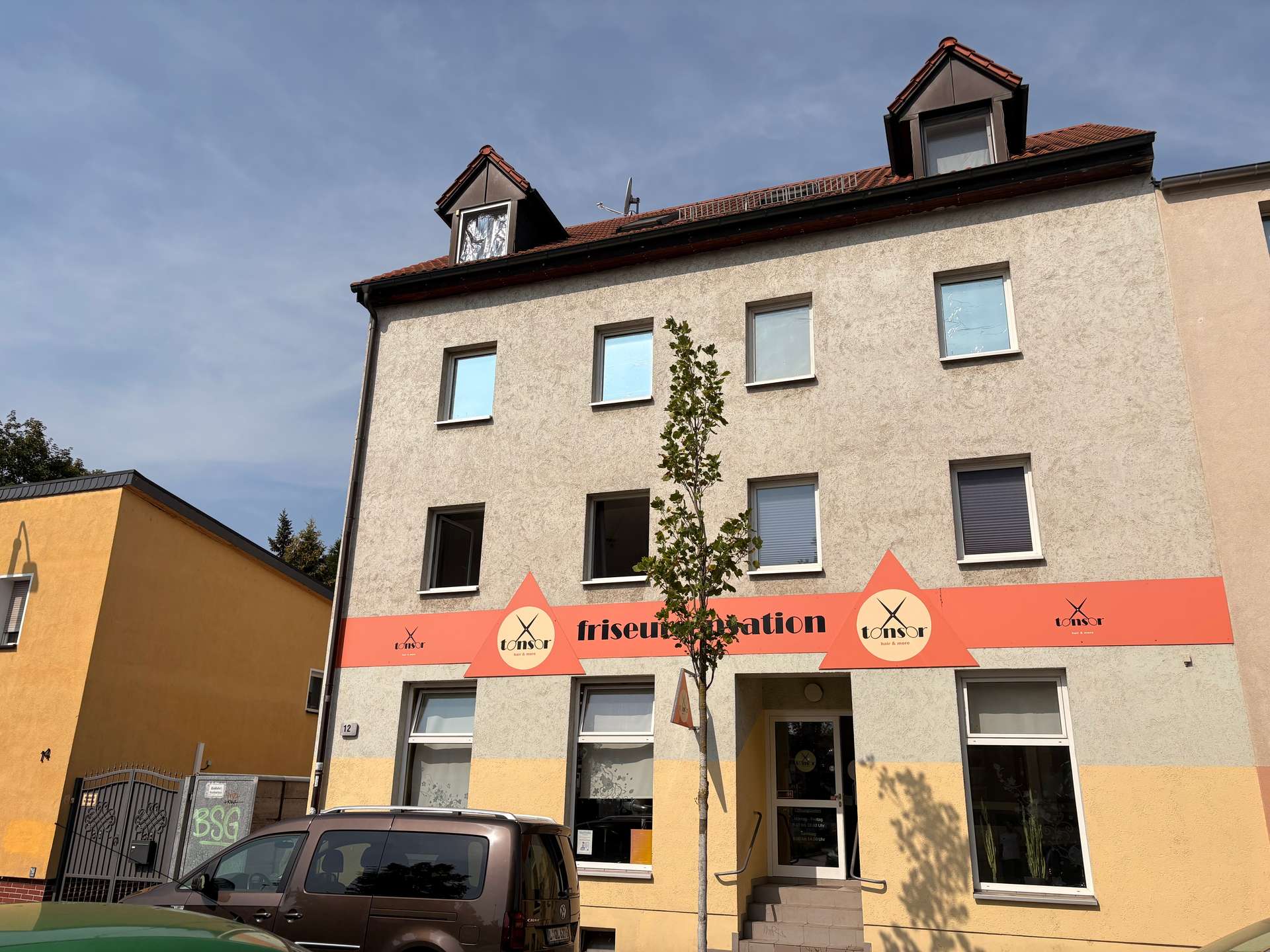 Hausansicht Straße, Leipzig (Leutzsch), Junghanßstraße 12